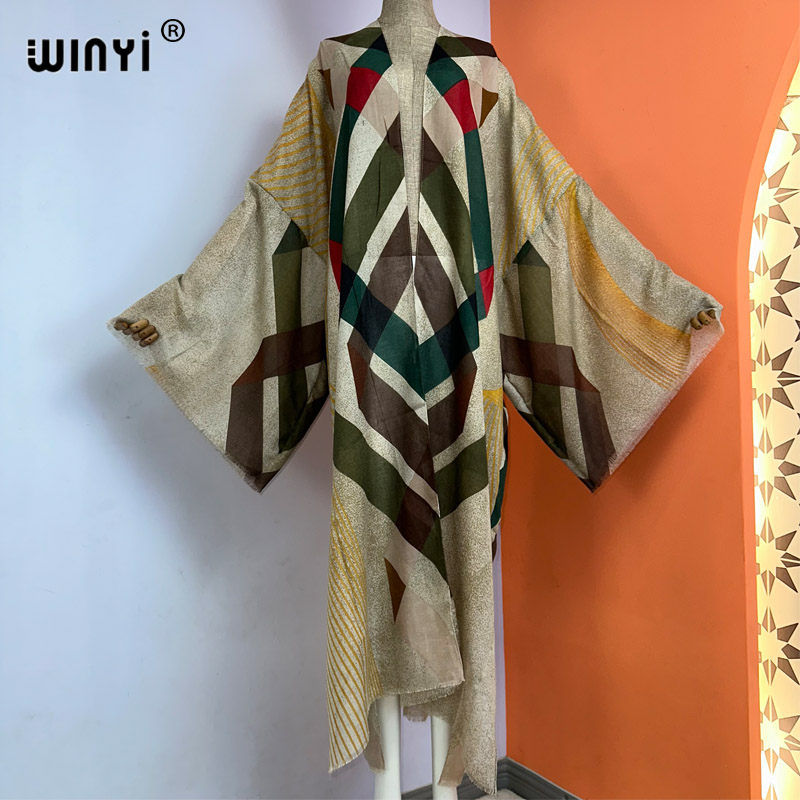 Boho Summer Beach Maxi Dress - WINYI كيمونو الصيف بوهو طباعة قفطان