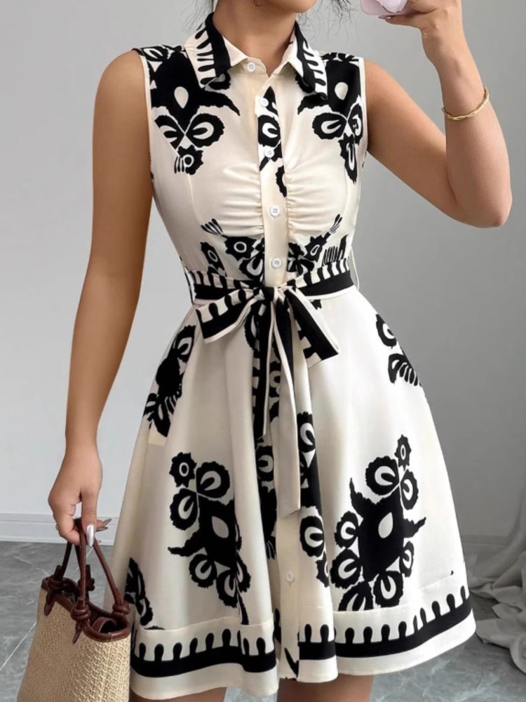 فستان كاجوال صيفي جديد على الم - مراجعة French Vintage Floral Midi Dress وسعره