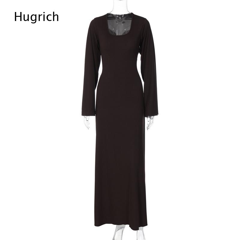 فستان ماكسي أنيق للنساء من قما - مراجعة Bodycon Long Sleeve Ribbed Dress وسعره