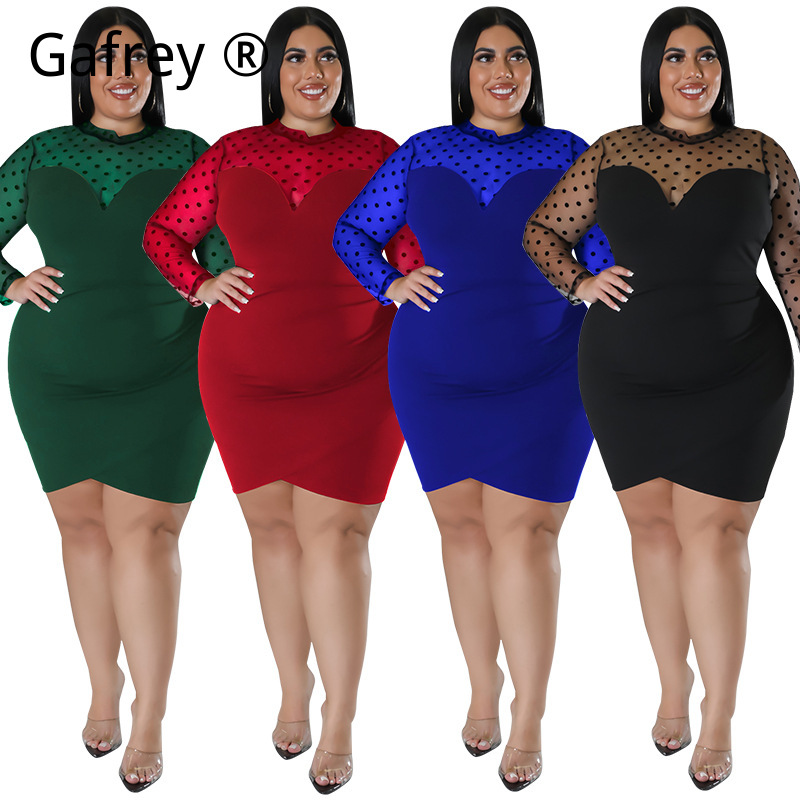 فستان نسائي أنيق بمقاسات كبيرة - مراجعة Sexy Mesh Sheer Bodycon Dress وسعره