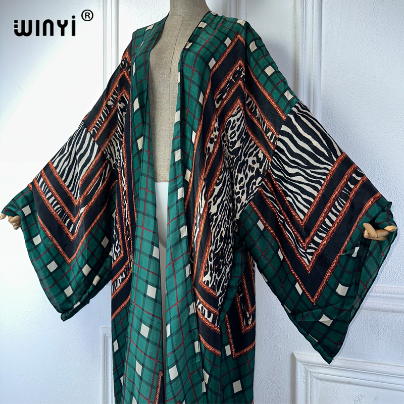 WINYI كيمونو مثير الصيف 2025 م - مراجعة Boho Summer Beach Maxi Dress وسعره