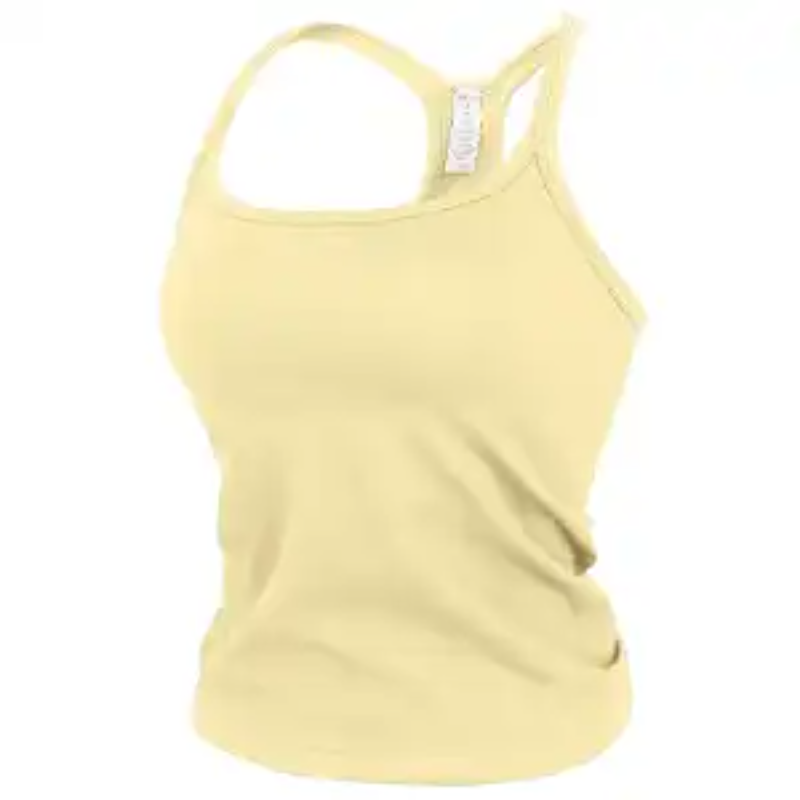 توب نسائي مضلع بدون خياطة مع ح - مراجعة Seamless Ribbed Workout Tank Top وسعره
