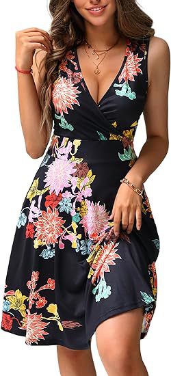 فستان ربيع وصيف 2025 موضة رقبة - مراجعة French Vintage Floral Midi Dress وسعره