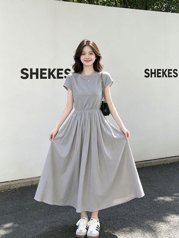 فستان نسائي كوري الطراز بمقاسا - مراجعة Korean Style A Line Shirt Dress وسعره