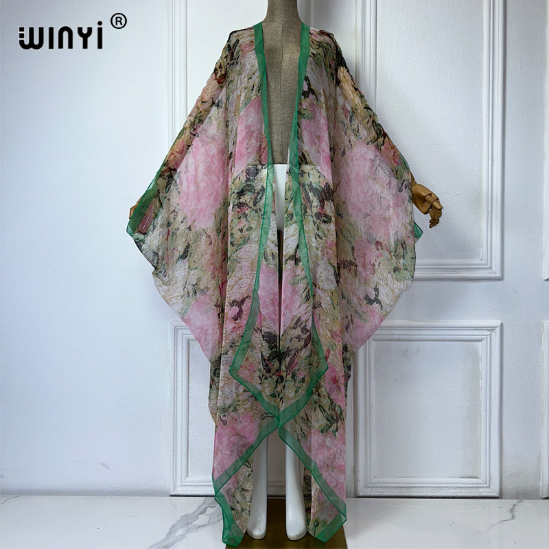 WINYI ماكسي كيمونو الصيف منظور - مراجعة Boho Summer Beach Maxi Dress وسعره