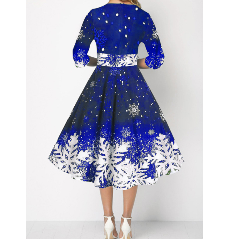 فساتين عيد الميلاد الشتوية للن - مراجعة French Vintage Floral Midi Dress وسعره