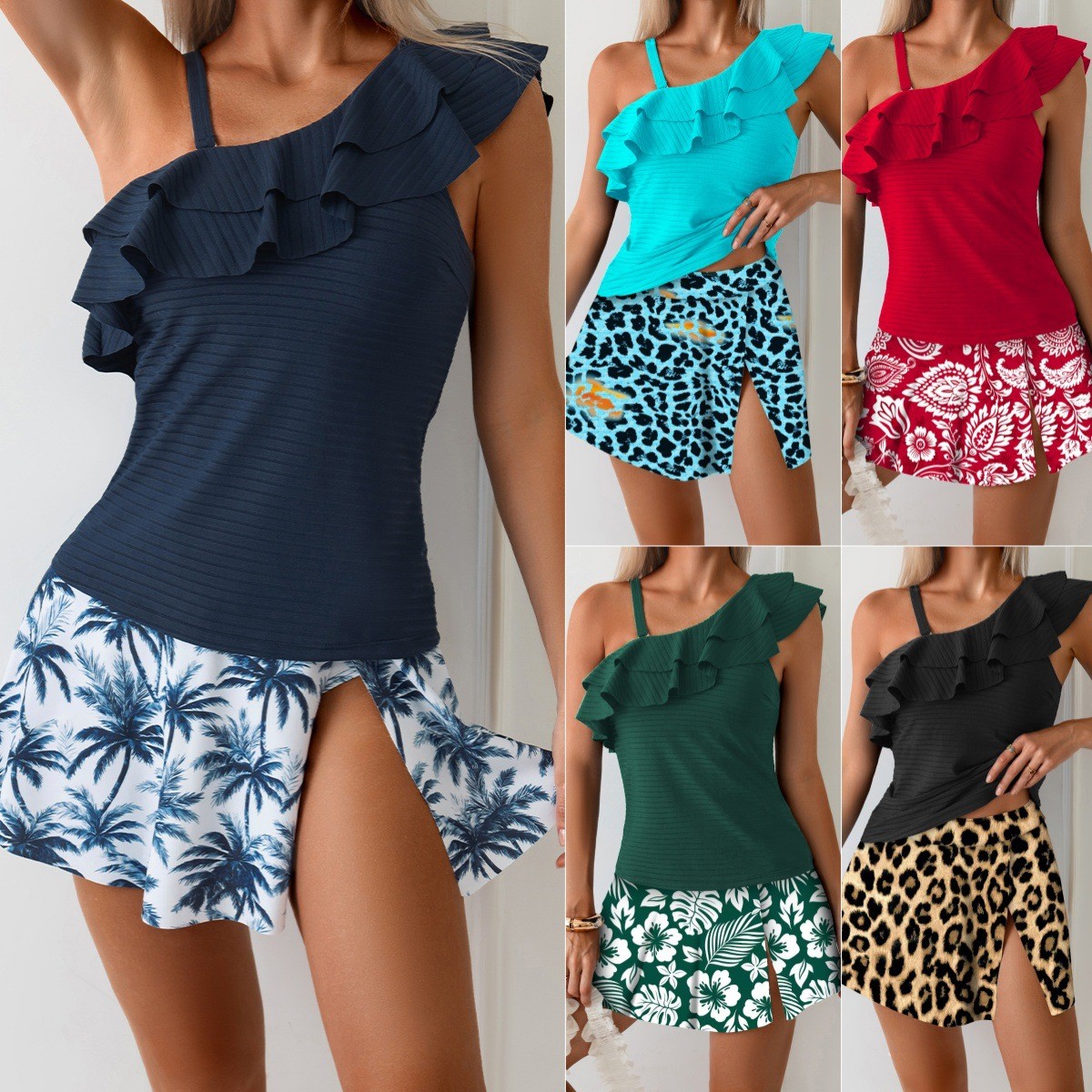 ملابس سباحة نسائية تانكيني بدو - مراجعة Skirts وسعره