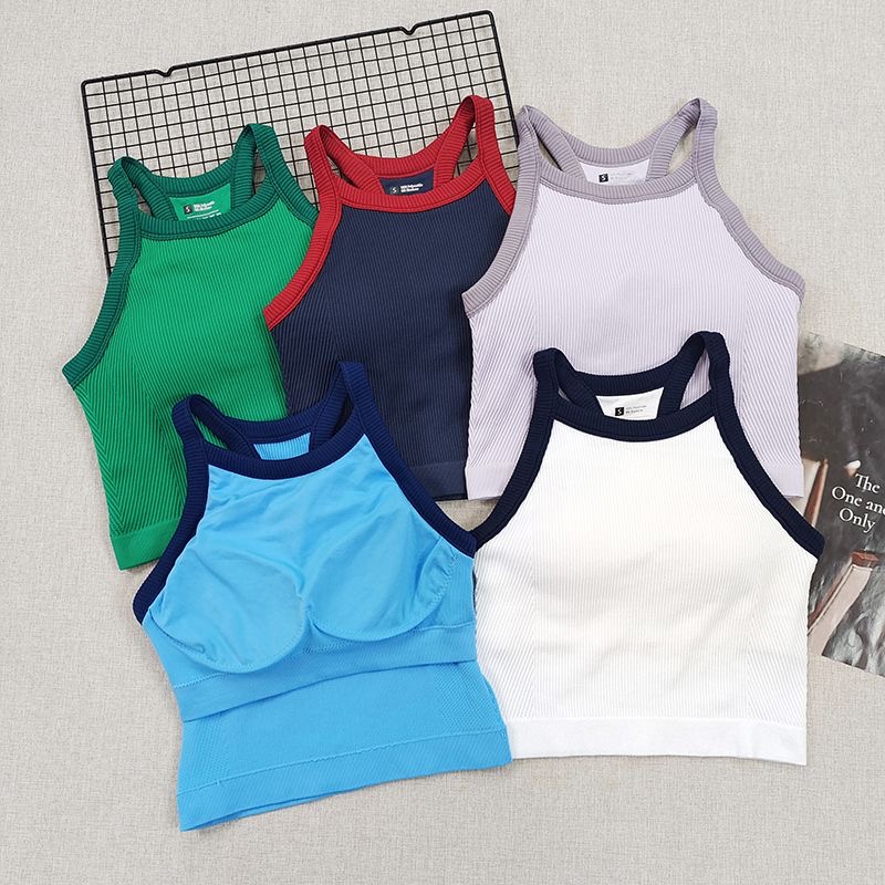 طقم رياضي نسائي مضلع من قطعتين - مراجعة Seamless Ribbed Workout Tank Top وسعره
