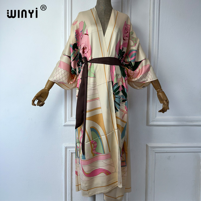 فستان WINYI الصيفي المطبوع على - مراجعة Boho Summer Beach Maxi Dress وسعره