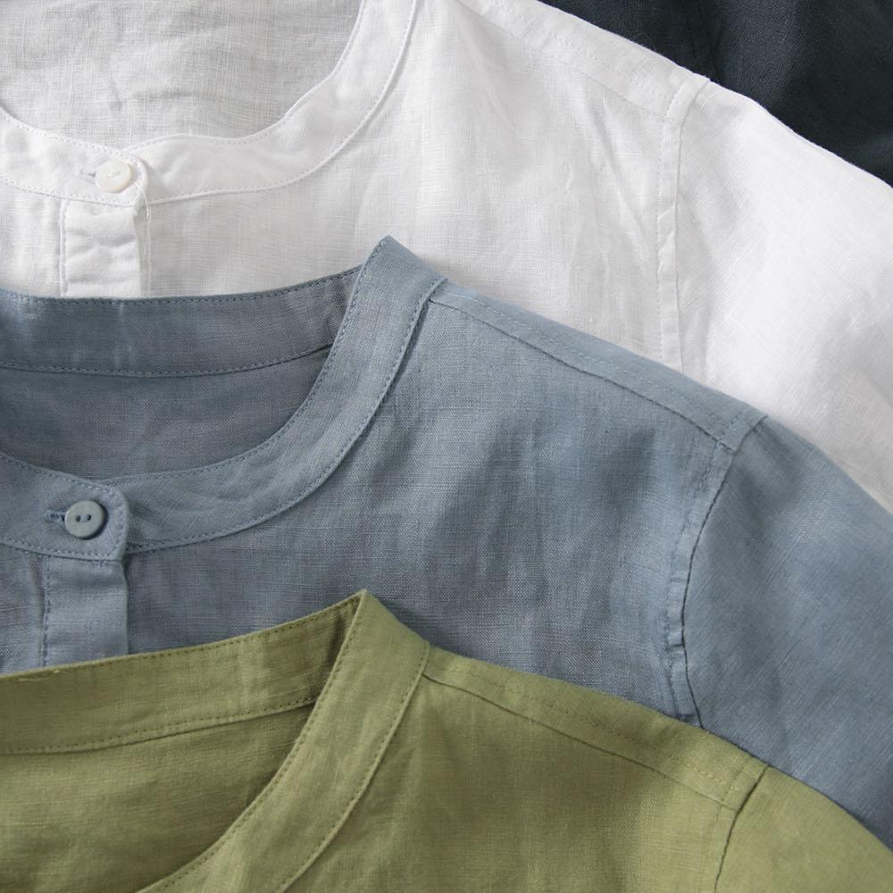 فستان قميص كتان على الطراز الي - مراجعة Casual Loose Linen Shirt Dress وسعره