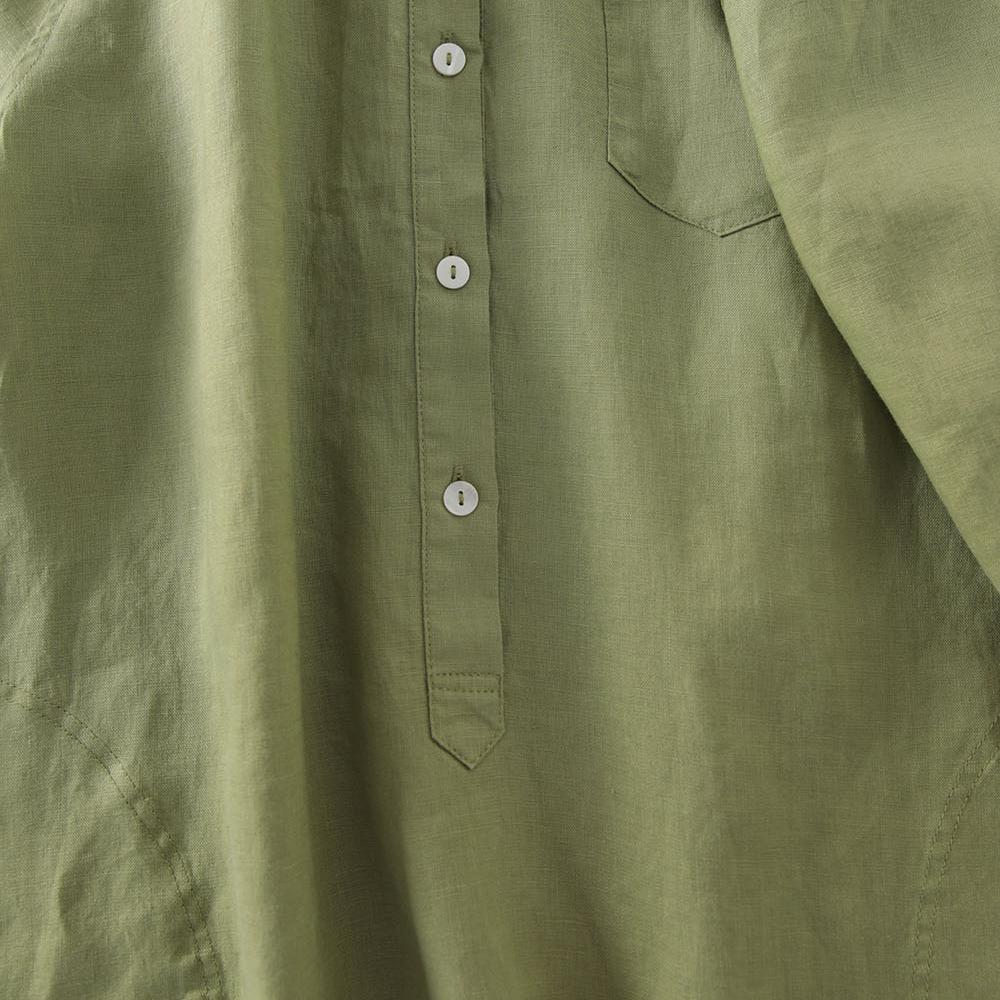 فستان قميص كتان على الطراز الي - مراجعة Casual Loose Linen Shirt Dress وسعره