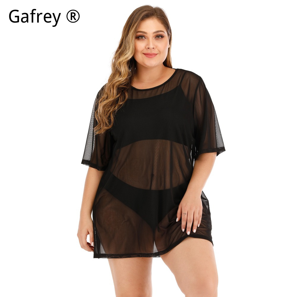 فستان شاطئ شبكي مثير بمقاسات ك - مراجعة Sexy Mesh Sheer Bodycon Dress وسعره