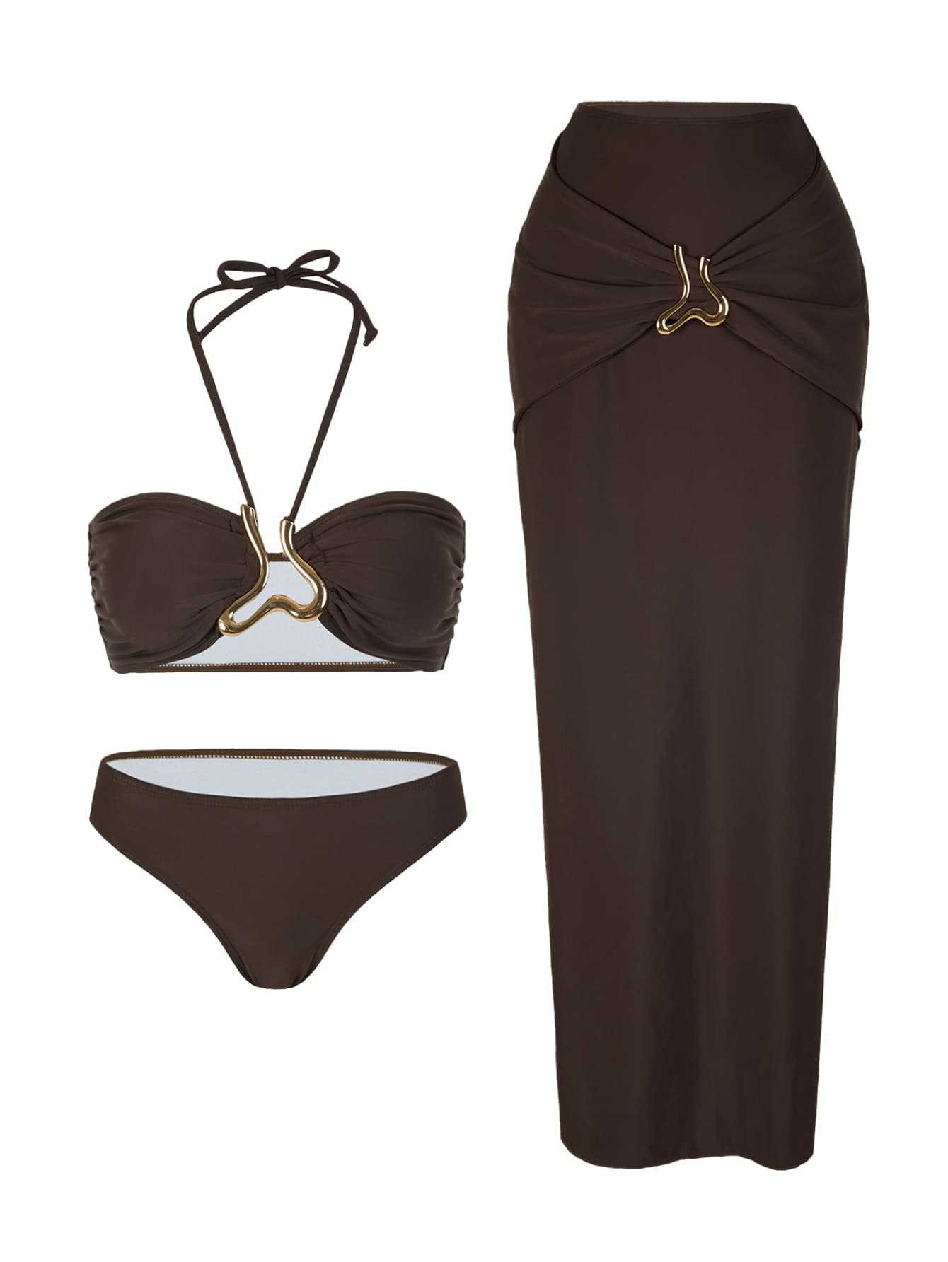 طقم سباحة نسائي من قطعتين بدون - مراجعة Swimwear وسعره