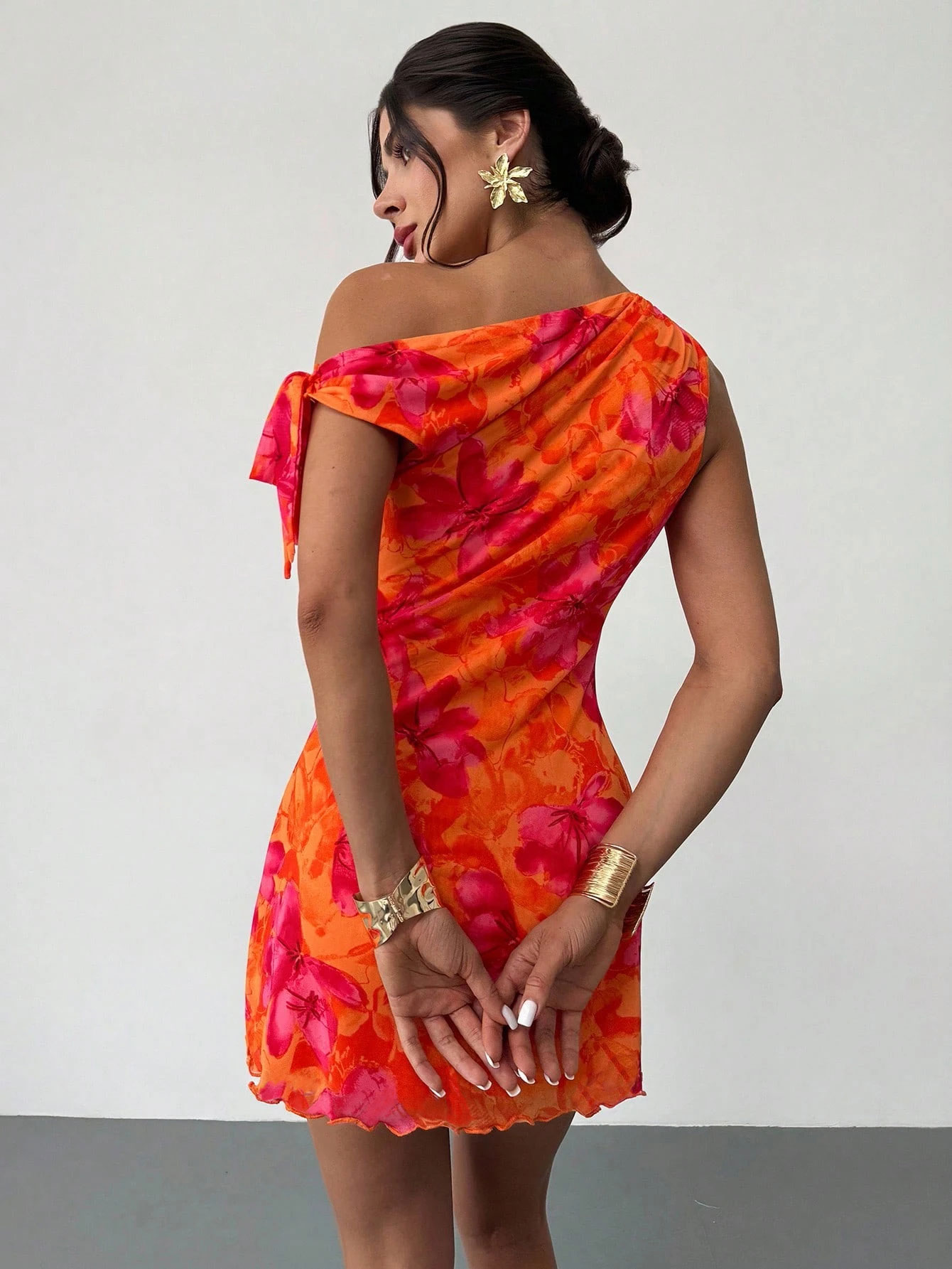 فستان نسائي صيفي جديد بتصميم ز - مراجعة French Vintage Floral Midi Dress وسعره