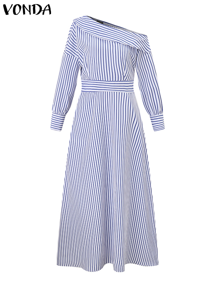 حجم كبير 5XL فوندا فستان أنيق  - مراجعة Off Shoulder Puff Sleeve Sundress وسعره