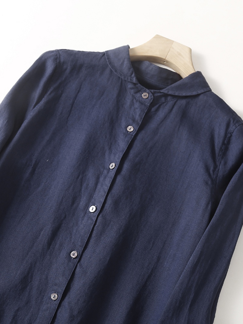 فستان نسائي كاجوال بأكمام طويل - مراجعة Casual Loose Linen Shirt Dress وسعره