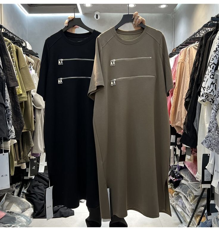 فستان نسائي فضفاض بأكمام قصيرة - مراجعة Korean Style A Line Shirt Dress وسعره